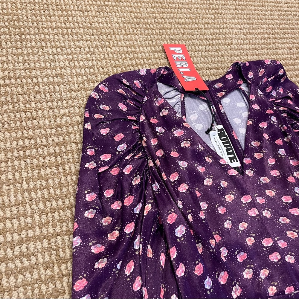 Rotate Birger Christensen Pansy Print Clair Dress 36 4 NWT - Picture 8 of 11